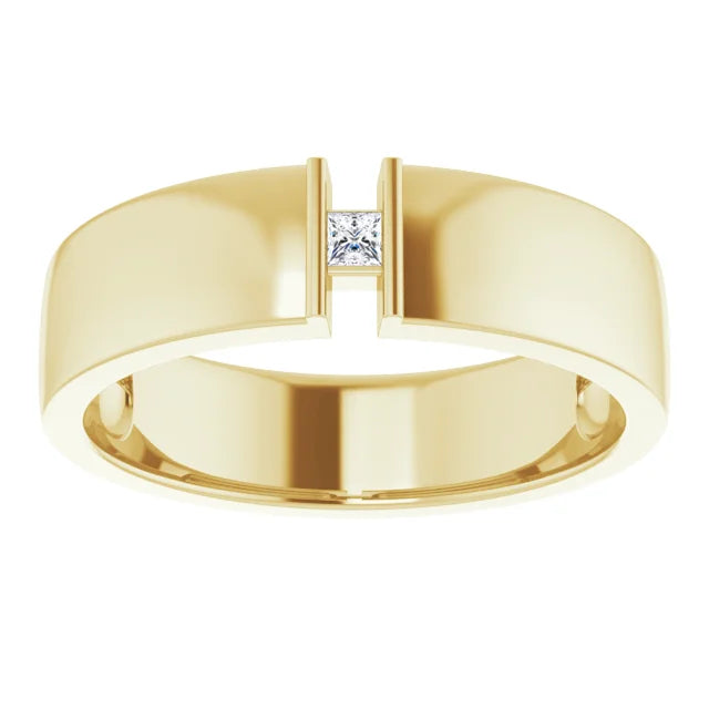 14K Yellow 2 x 2 mm Square Band Mounting