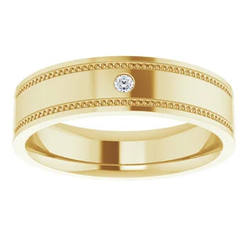 14K Yellow 2 mm Round Ring Mounting