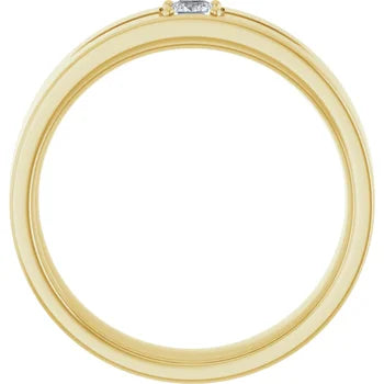 14K Yellow 3 x 3 mm Square Band Mounting