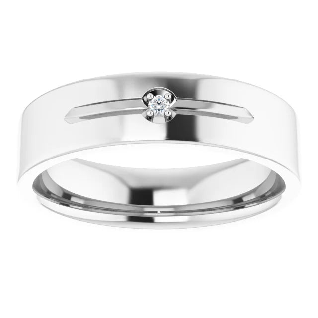 14K White 1.7 mm Round Band Mounting