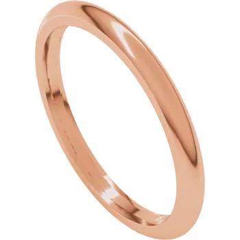 14K Yellow Standard Weight Comfort Fit Half Round Band