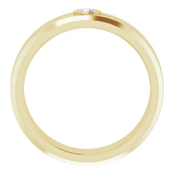 14K Yellow 3 mm Round Mens Ring Mounting