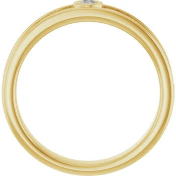 14K Yellow 3 mm Round Band Mounting