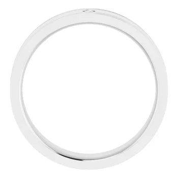 14K White 2 mm Round Ring Mounting